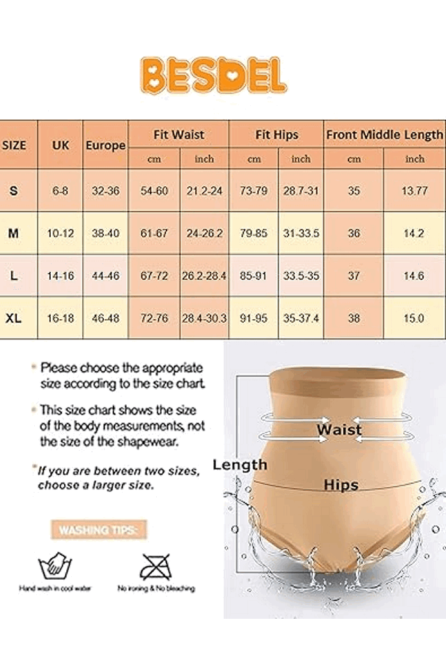 Body Shaper cu talie înaltă și control al abdomenului, Besdel, nude, marime S, M64J5 [2]