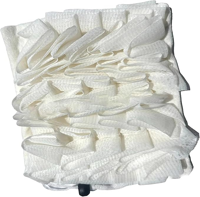 Burete de Baie 2 în 1, Alb, Exfoliere Delicată si Compartiment pentru Săpun [6]