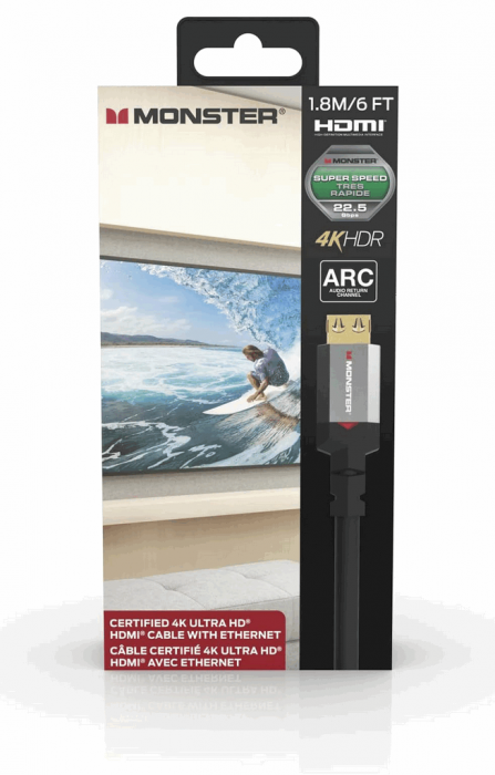 Cablu HDMI Monster UHD 4K HDR 22,5 GBPS, 1,8 metri [4]