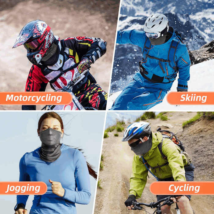 Cagula Balaclava pentru activitati in aer liber - Protectie si confort maxim pentru motociclete, ATV si schi, material textil rezistent si confortabil pentru purtare indelungata, culoare grei, M-L [2]