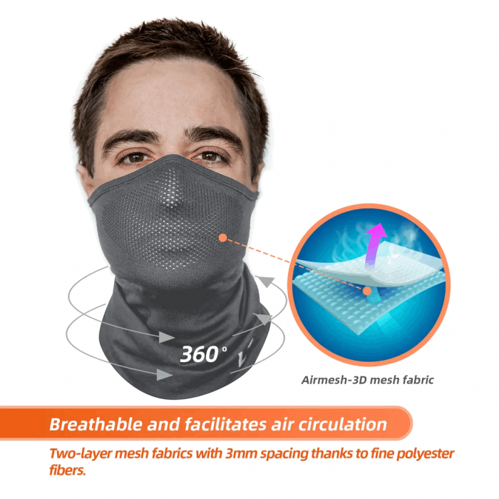 Cagula Balaclava pentru activitati in aer liber - Protectie si confort maxim pentru motociclete, ATV si schi, material textil rezistent si confortabil pentru purtare indelungata, culoare grei, M-L [5]