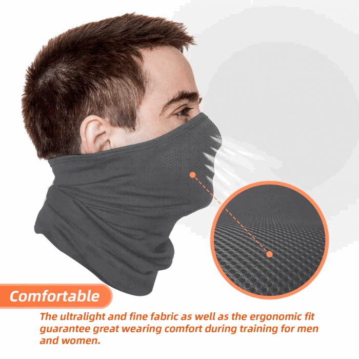 Cagula Balaclava pentru activitati in aer liber - Protectie si confort maxim pentru motociclete, ATV si schi, material textil rezistent si confortabil pentru purtare indelungata, culoare grei, M-L [4]