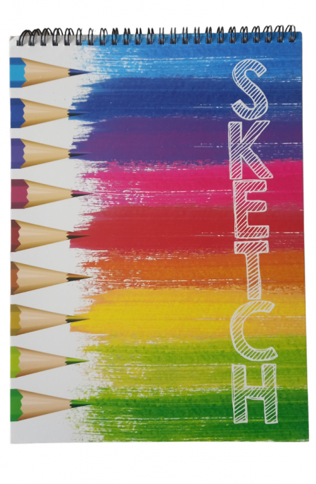 Caiet desen si schite A4 50 file 110 grame, multicolor [1]
