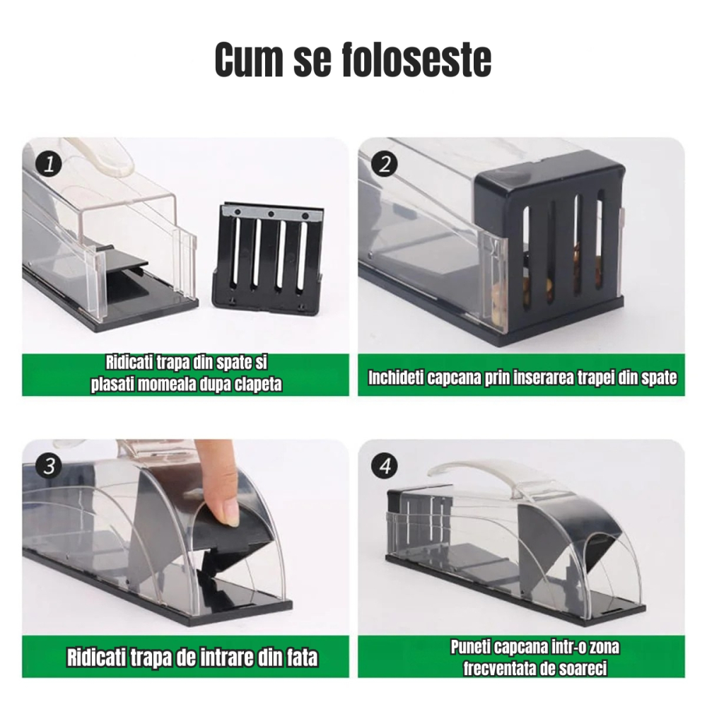 Capcana ecologica pentru soareci cu eliberare prindere vie fara contact cu maner [4]