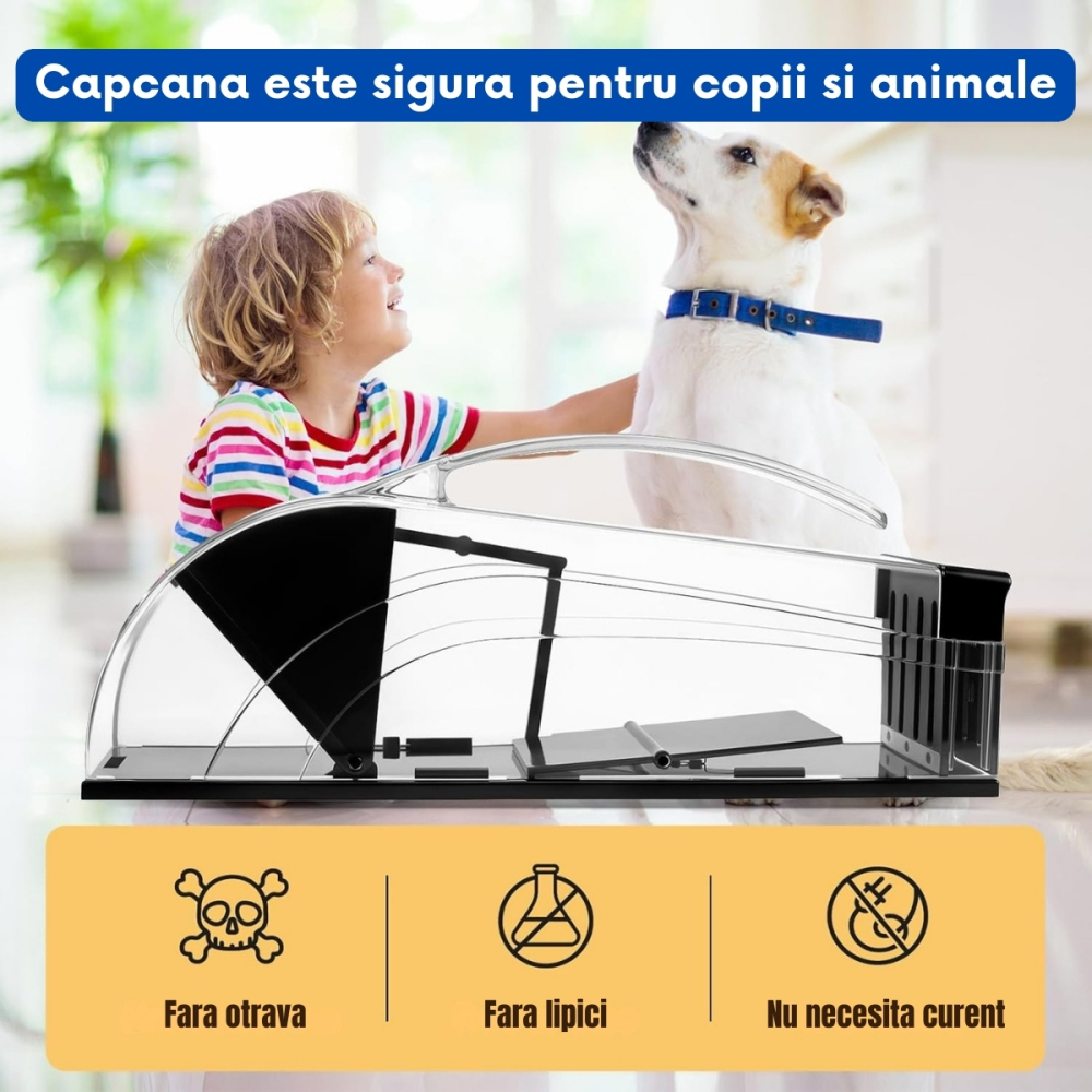 Capcana ecologica pentru soareci cu eliberare prindere vie fara contact cu maner [5]