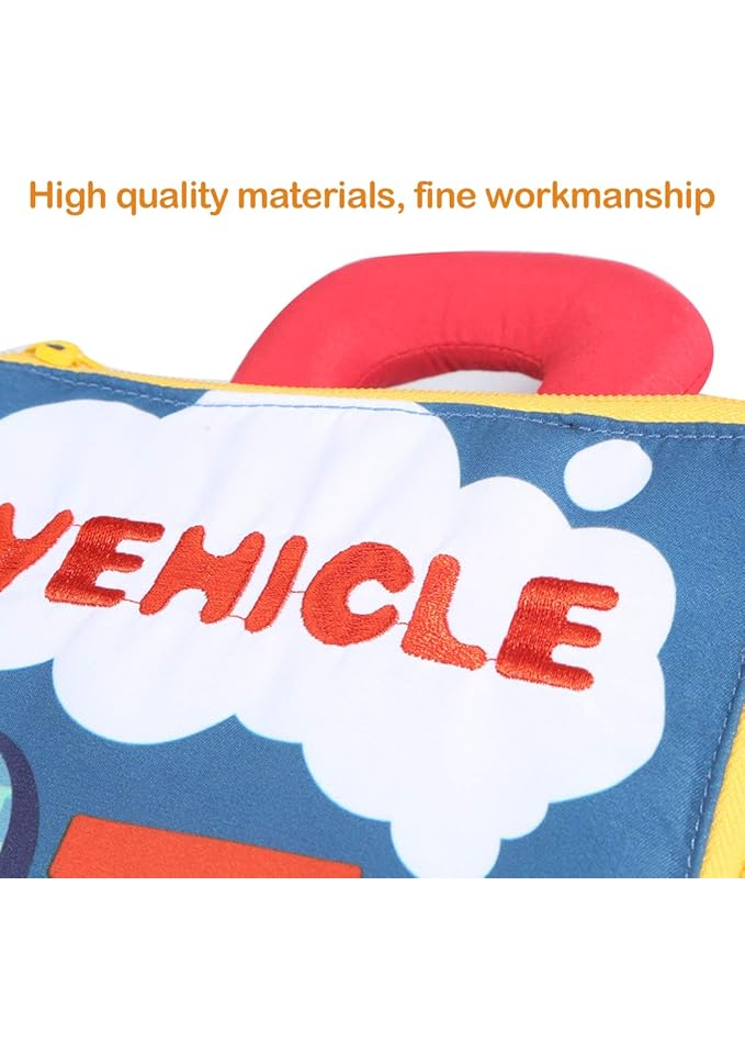 Carte din Material Textil cu Tematica de Transport, pentru copii si bebelusi 3+ luni [7]