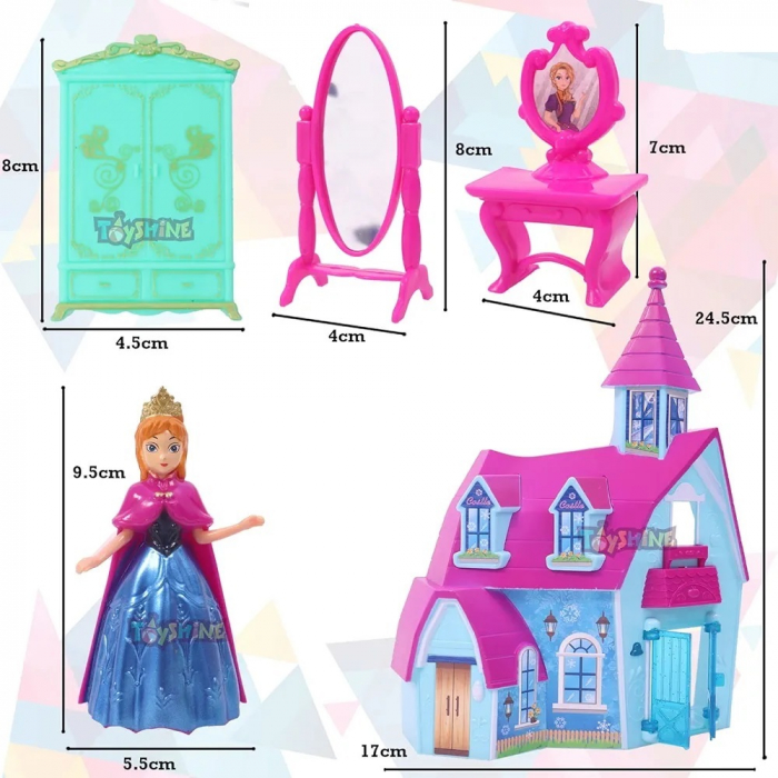 Castel muzical, cu 2 figurine si accesorii, 38x29x7 cm [2]