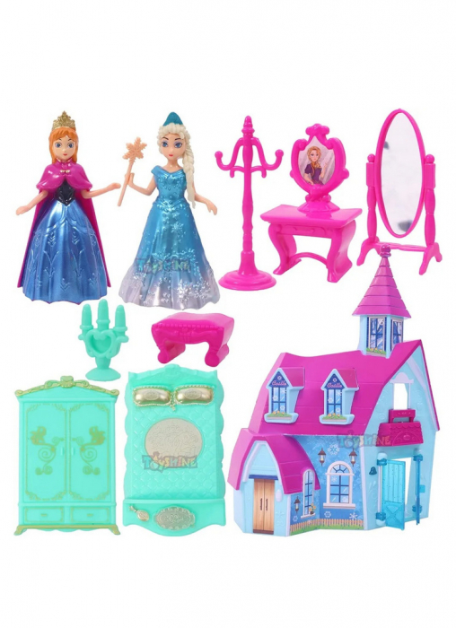 Castel muzical, cu 2 figurine si accesorii, 38x29x7 cm [3]