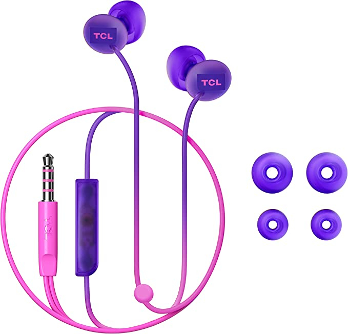 Casti intraauriculare TCL SOCL300 cu microfon, culoare Sunrise Purple [5]