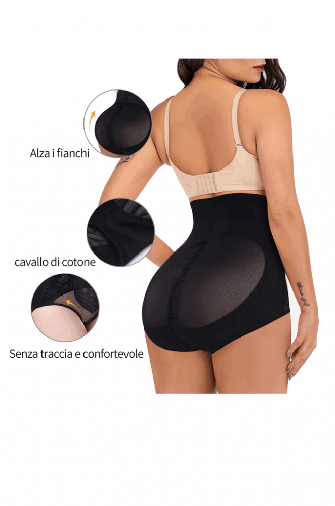 Chilot modelator cu talie foarte inalta, negru, 3XL, SUACZ [5]
