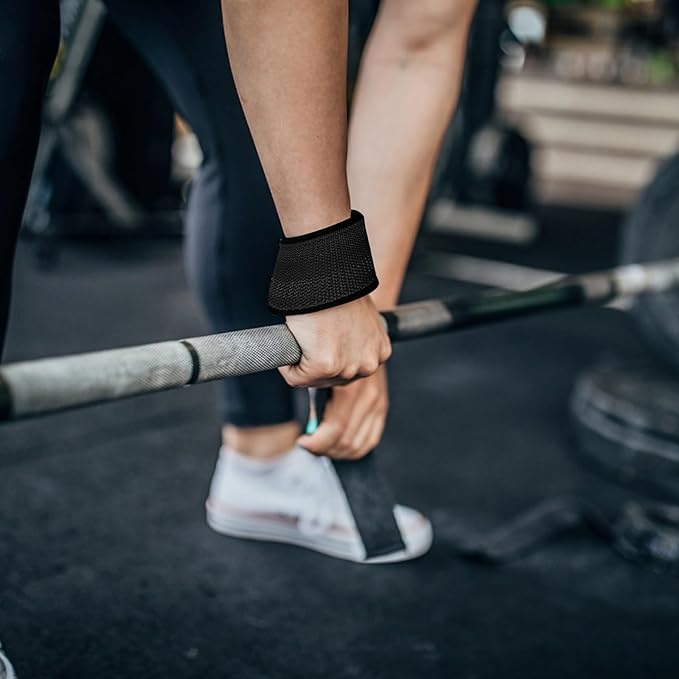 Chingi pentru ridicare de greutati, NUODWELL, Bumbac, pentru antrenament de forta si culturism, bretele sportive, suport suplimentar de prindere a mainii pentru ridicarea greutatii, negru, PF4B [6]