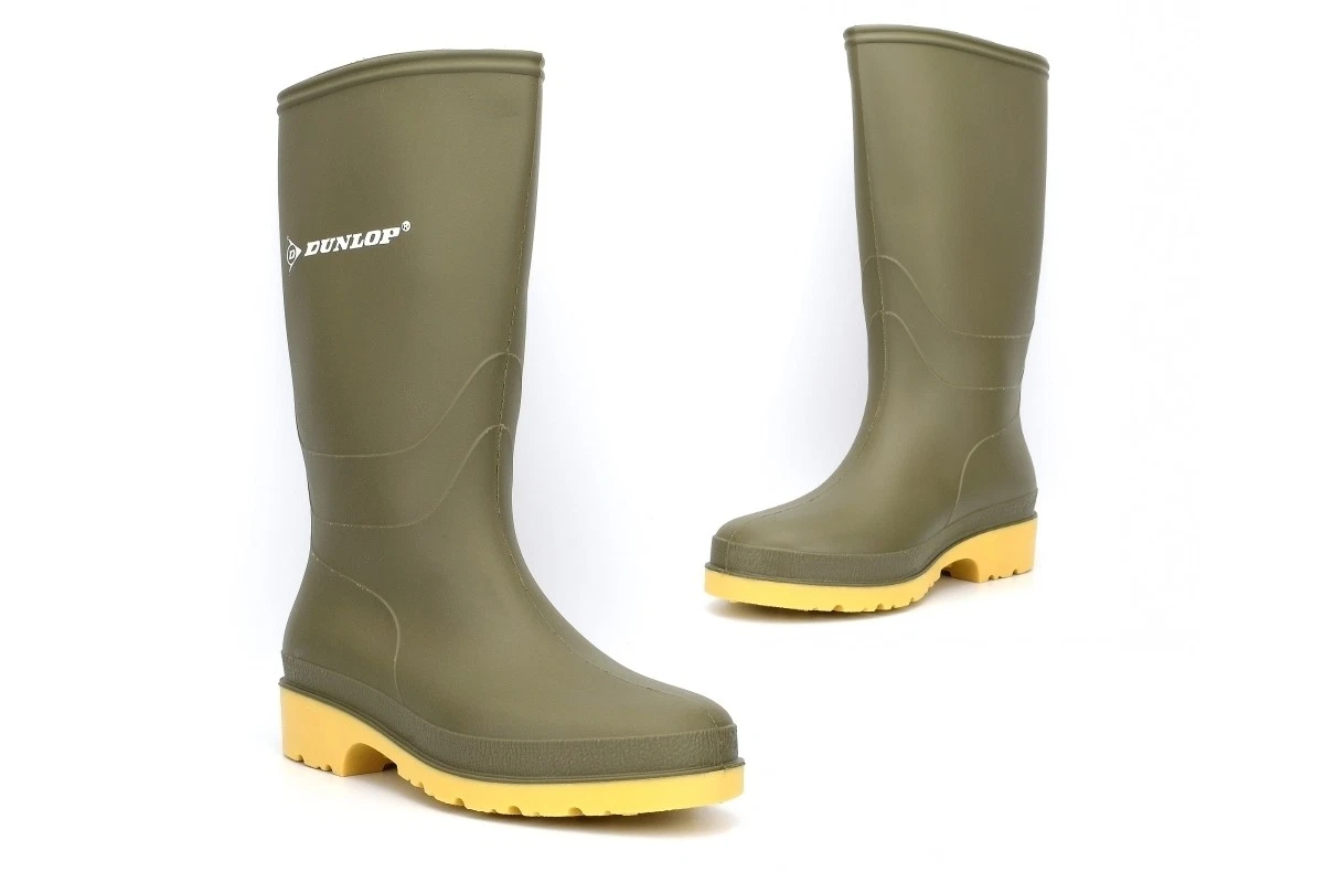 Cizme cauciuc kaki impermeabile copii cu talpa antiderapanta pentru ploaie si noroi [2]