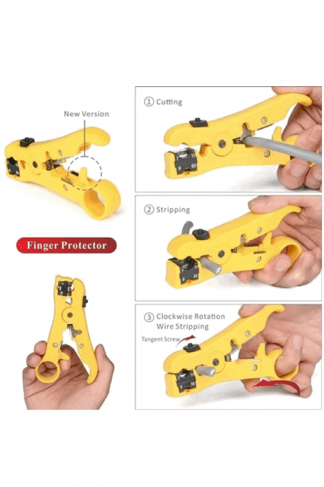Cleste universal pentru dezizolat cablu coaxial, utp, telefon [4]