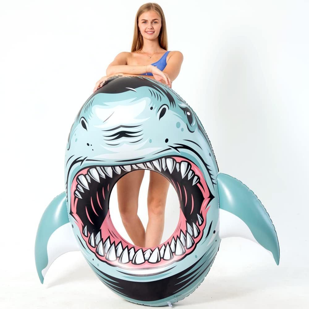 Colac Gonflabil Gigant ROUSKY în Formă de Rechin (Model DSY-R325), 140 x 80 cm [2]