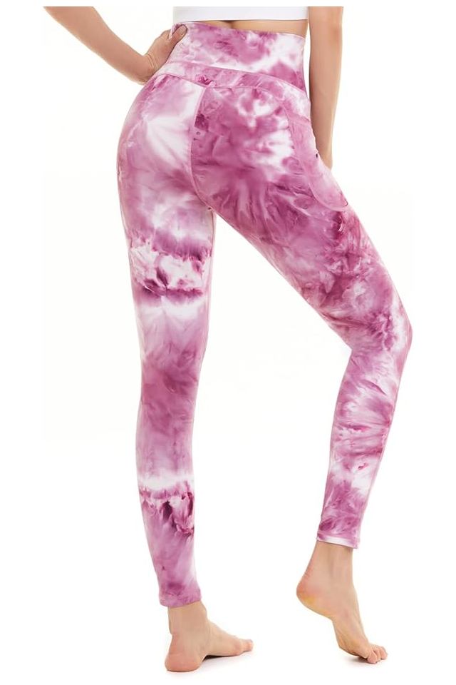 Colanți damă cu talie înaltă, efect modelator și buzunare – Ideali pentru yoga, fitness și alergare, roz, marime 2XL [3]