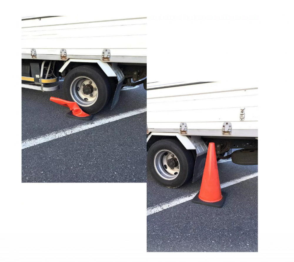 Con Reflectorizant Profesional Hipposafety, 70 cm, Greu și Stabil, din PVC Premium, Pentru Trafic Intens, Șantiere și Zone Industriale [5]