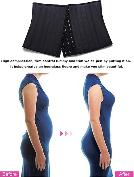 Corset Modelator ANGOOL TWINS FLAME, Waist Trainer pentru Talie Subțire, Negru [5]