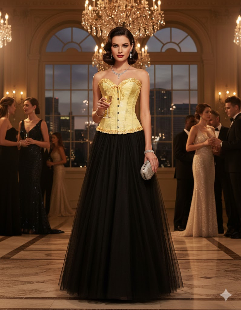 corset-dama-overbust-galben-siret-bustiera-modelatoare [6]