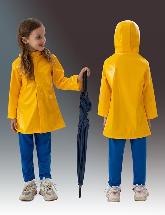 Costum Coraline copii cu pelerina galbena si pantaloni albastri pentru Halloween si carnaval [3]