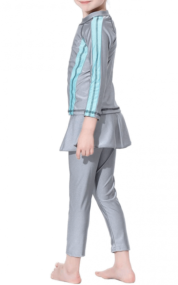 Costum de baie islamic pentru fete TianMai, gri, marime 120 cm, THST [2]