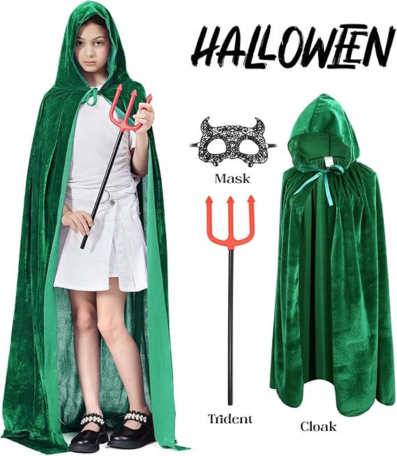 Costum de dracusor pentru Halloween, ZUCOS, verde, marime 100 cm [6]