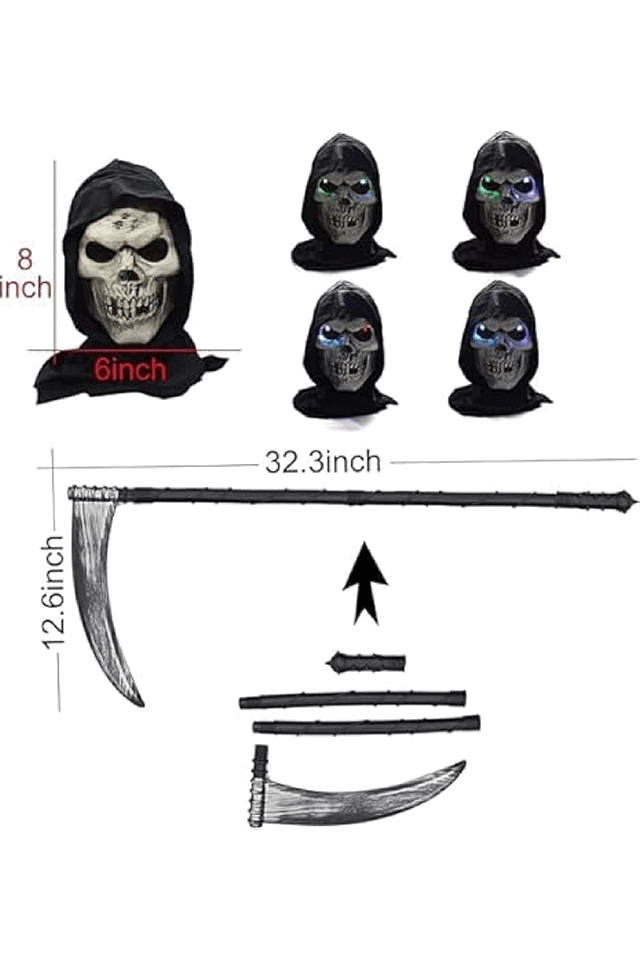 Costum de Grim Reaper pentru Copii, Pentru Halloween, Carnaval, Zucos, 7-9 ani, 130-140cm, 78A3 [3]