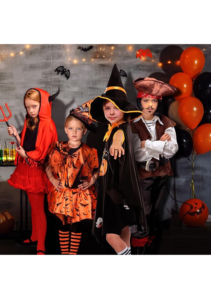 Costum de Halloween pentru Copii - Capă de Liliac cu Dovleac, Negru JOYUE - ZYZB [4]