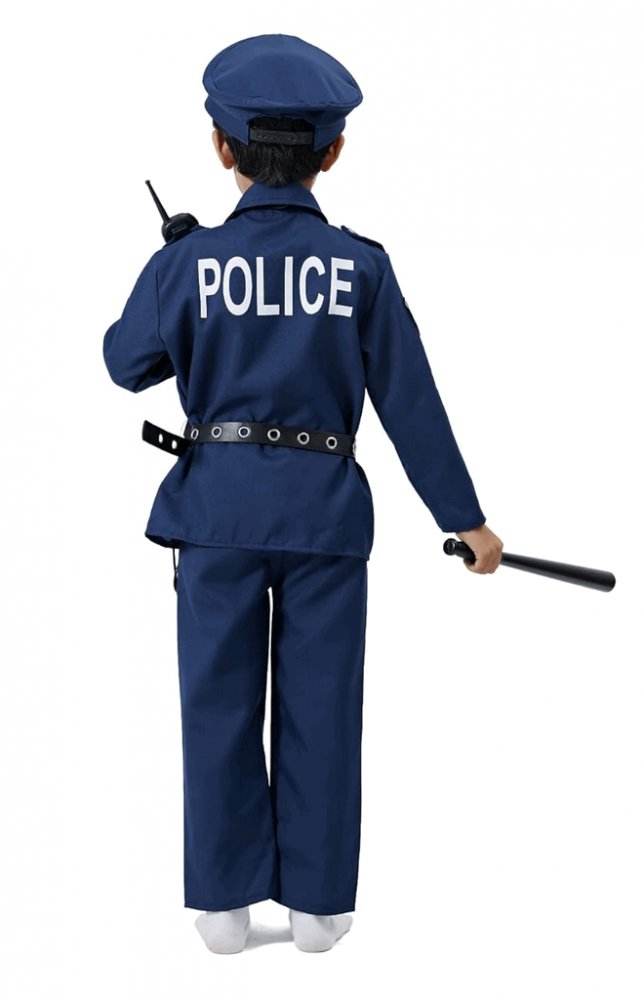 Costum de Polițist pentru Copii, Set de Joc de Rol pentru Halloween, Carnaval, Crăciun, ZUCOS, 3-4 ani, 100-110 cm, 336V [6]