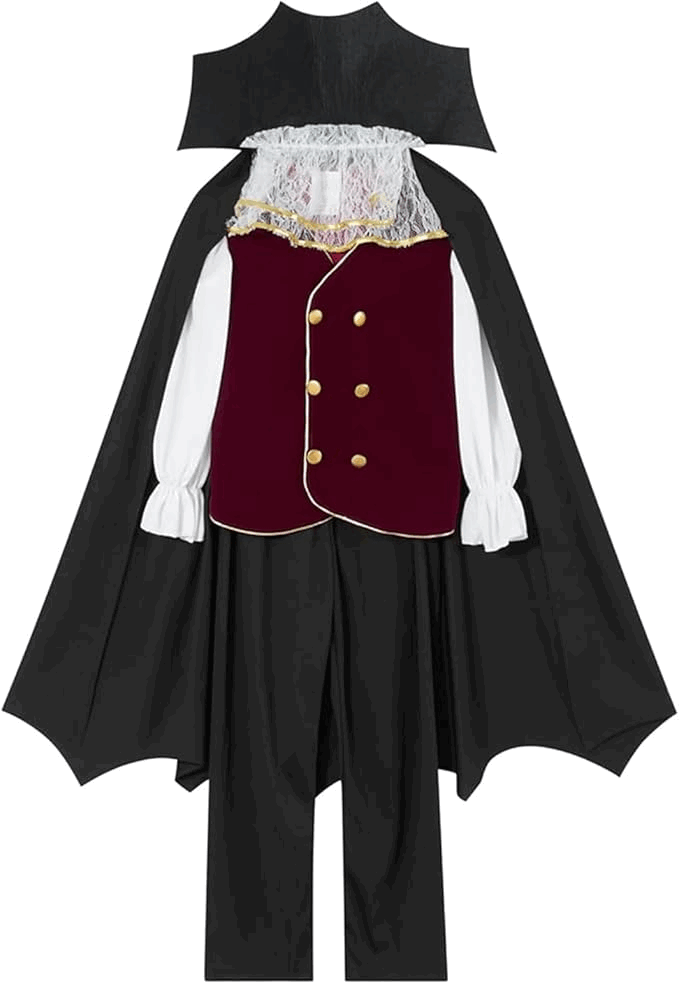 Costum de Vampir Clasic pentru Băieți, Pentru Halloween, Carnaval, Generic, 4-6 ani, 120-130 cm, 1D4X [5]
