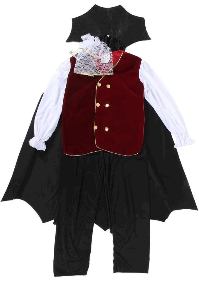 Costum de Vampir Clasic pentru Băieți, Pentru Halloween, Carnaval, Generic, 4-6 ani, 120-130 cm, 1D4X [2]
