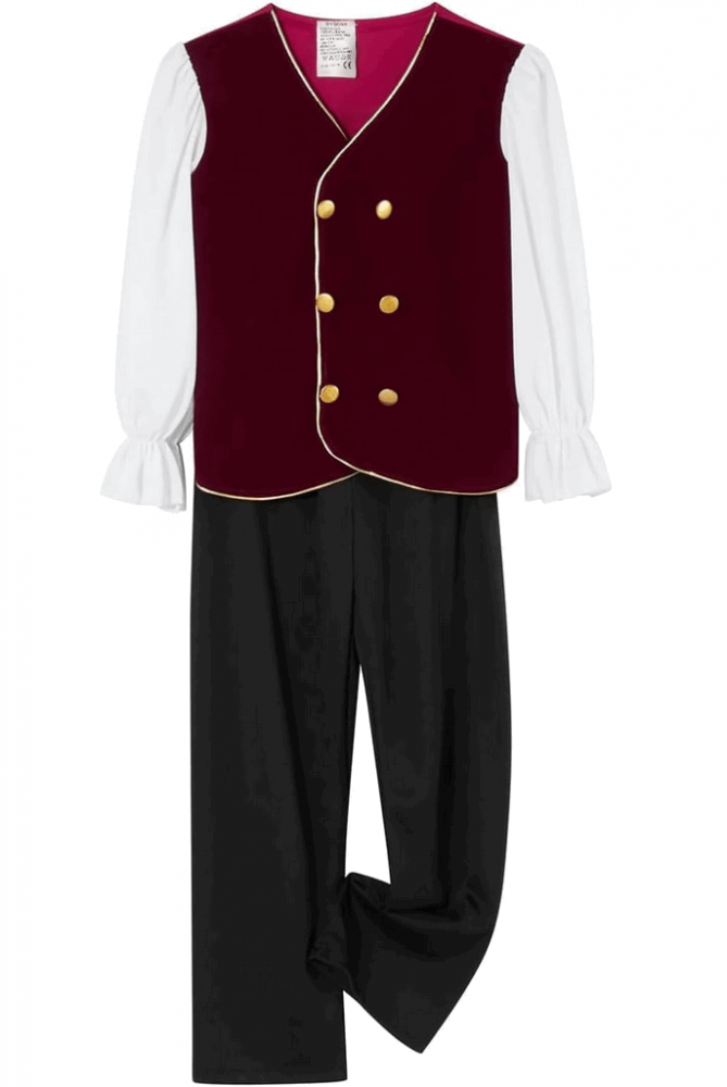 Costum de Vampir Clasic pentru Băieți, Pentru Halloween, Carnaval, Generic, 4-6 ani, 120-130 cm, 1D4X [4]