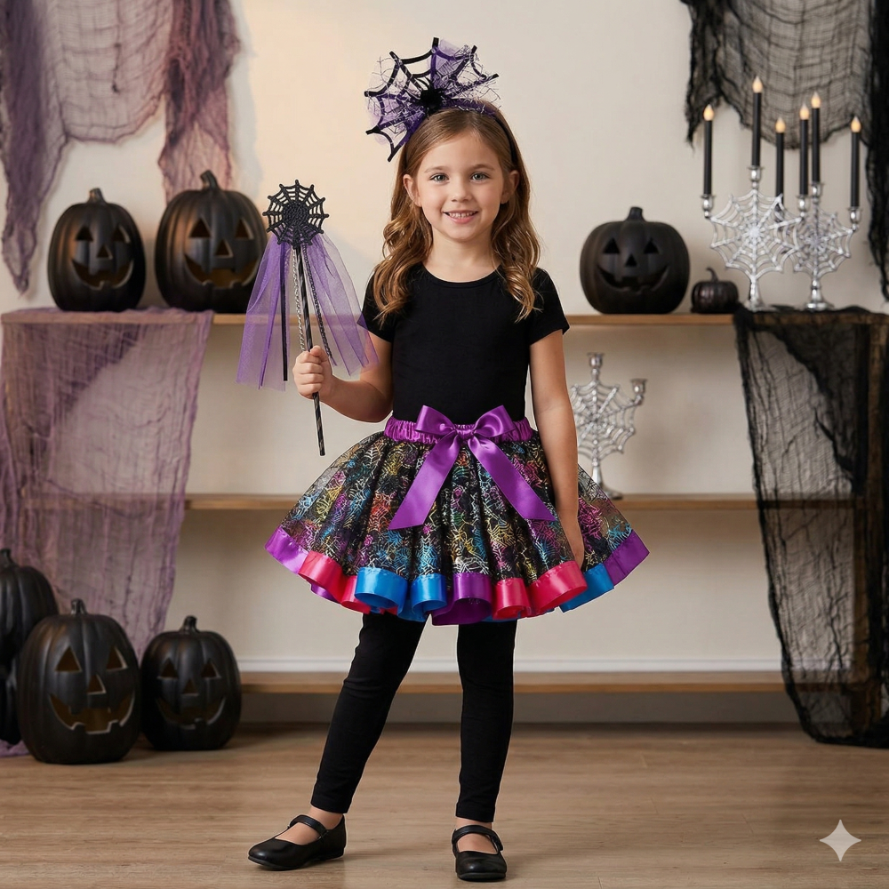 costum-halloween-fete-fusta-tutu-paianjen-set-3-piese [4]