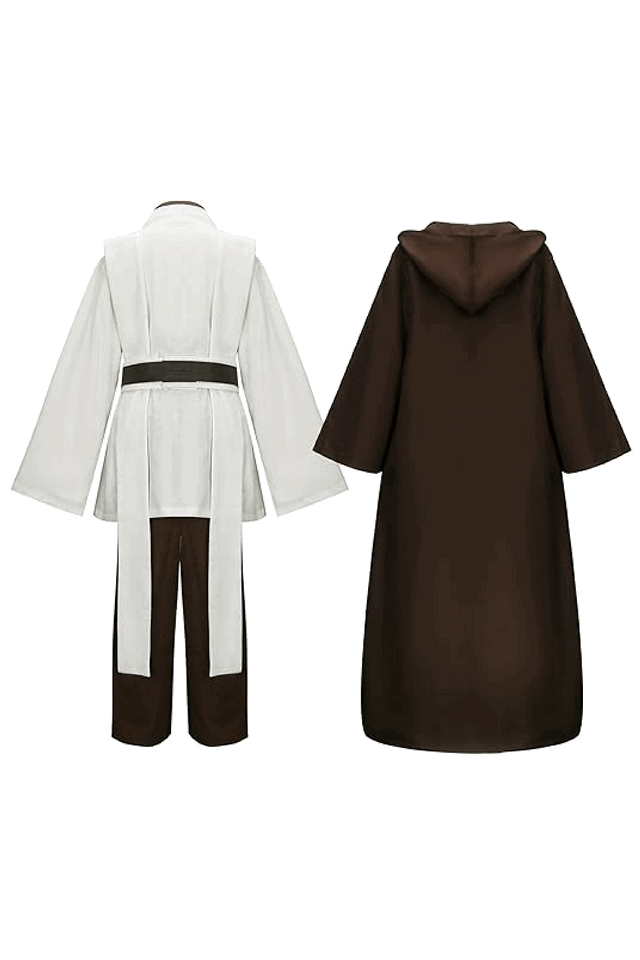 Costum Jedi pentru copii, Nuwind, maro/alb [2]