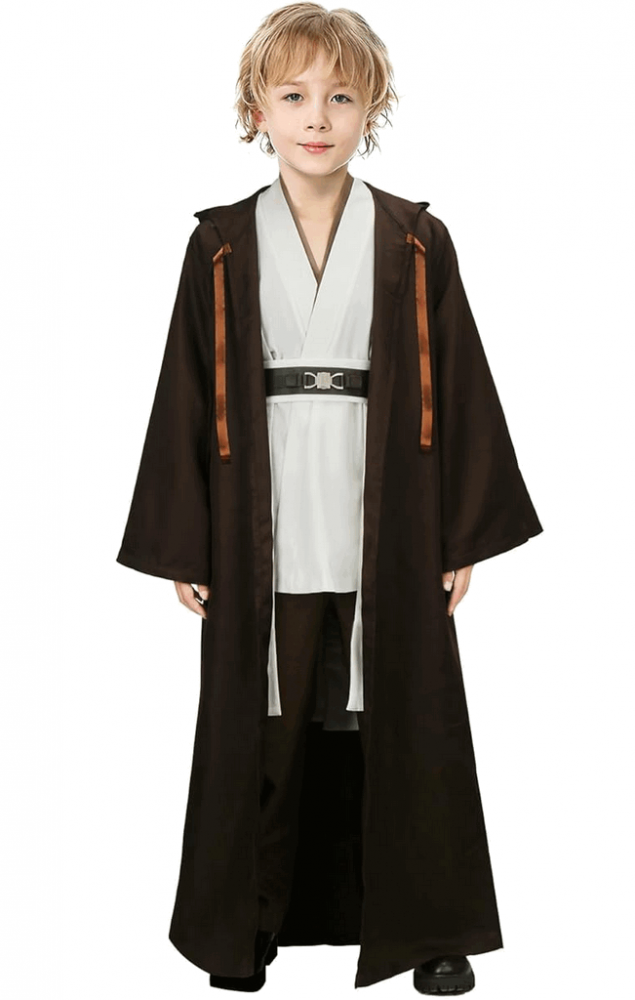 Costum Jedi pentru copii, Nuwind, maro/alb [1]