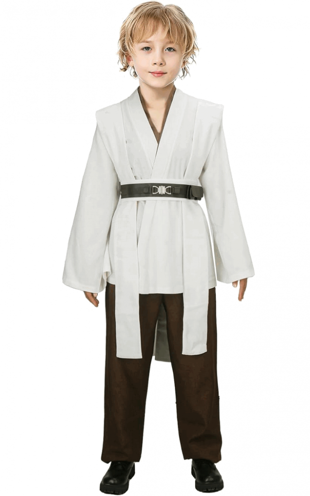 Costum Jedi pentru copii, Nuwind, maro/alb [4]