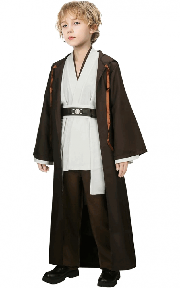 Costum Jedi pentru copii, Nuwind, maro/alb [7]