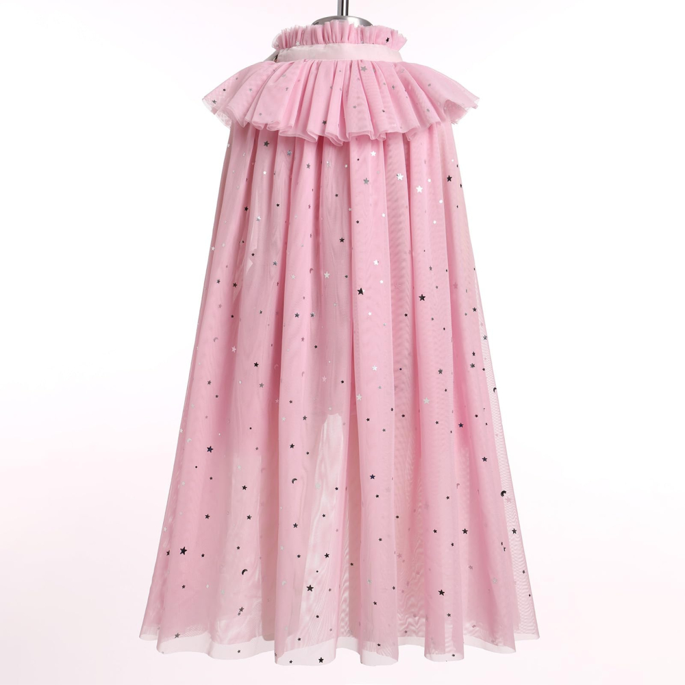 Costum schelet fetita cu capa din tulle pentru Halloween si carnaval [5]