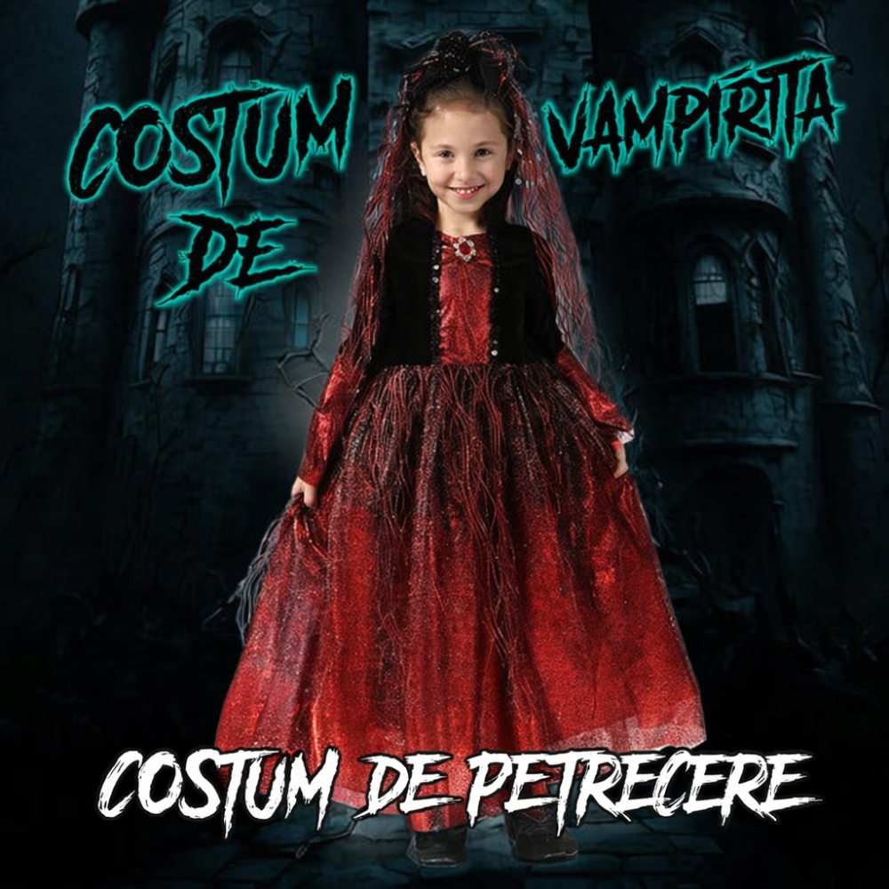 costum-vampirita-copii-rosu-negru-coronita-paianjen-voal-halloween [5]