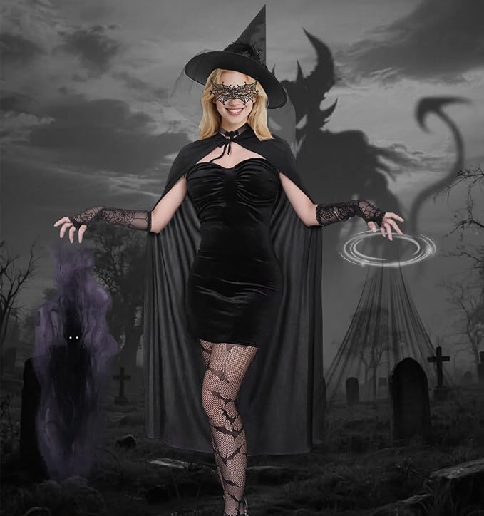 costum-vrajitoare-femei-set-17-piese-negru [7]
