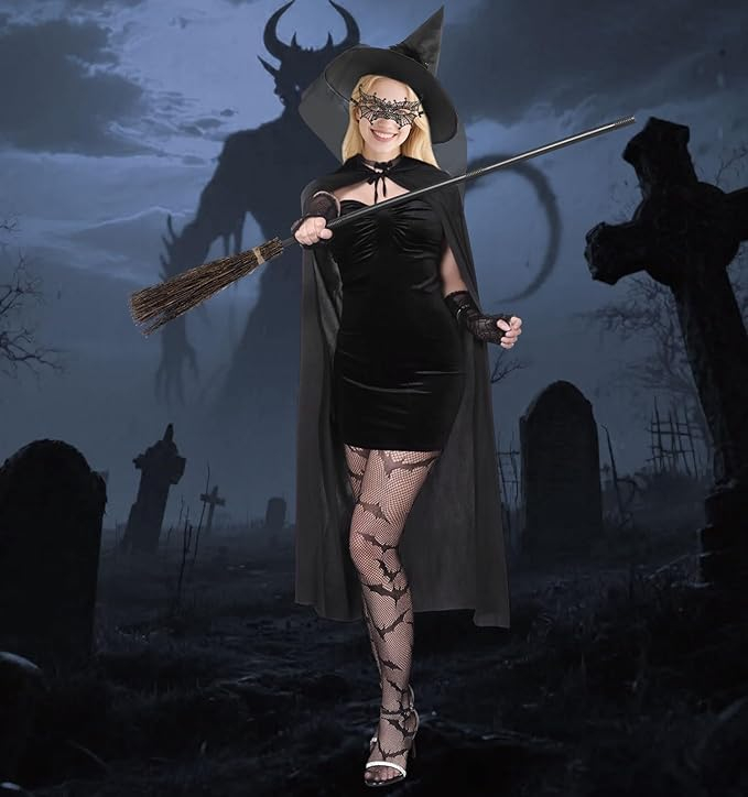 costum-vrajitoare-femei-set-17-piese-negru [4]