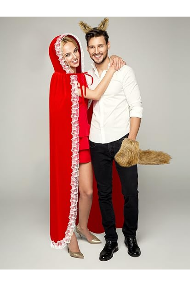 Costume de Halloween pentru Cupluri: Scufita Rosie si Lupul - Set Complet 5 Piese [6]