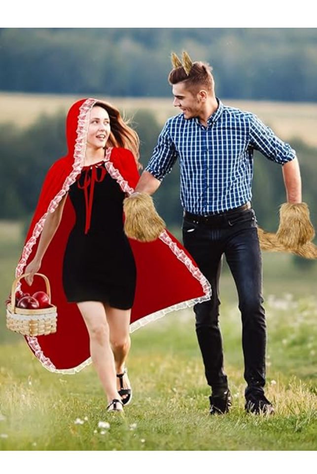 Costume de Halloween pentru Cupluri: Scufita Rosie si Lupul - Set Complet 5 Piese [7]