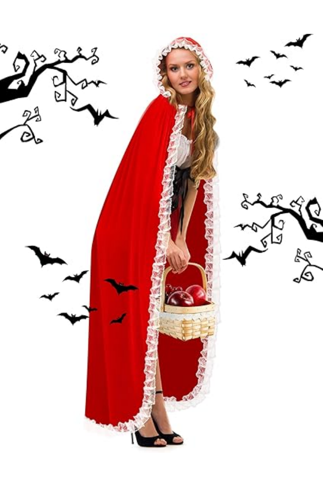 Costume de Halloween pentru Cupluri: Scufita Rosie si Lupul - Set Complet 5 Piese [3]