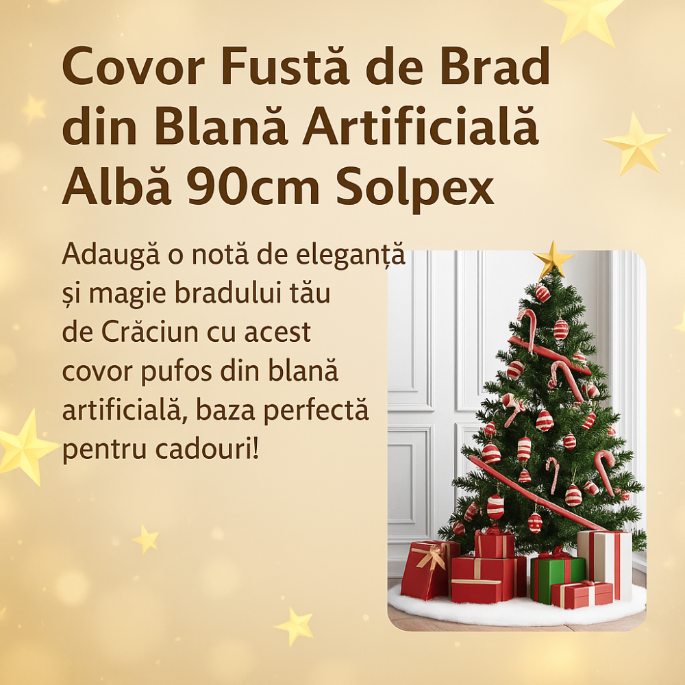 Covor-Fusta-Brad-Blana-Artificiala-Alba-90cm-Solpex [5]