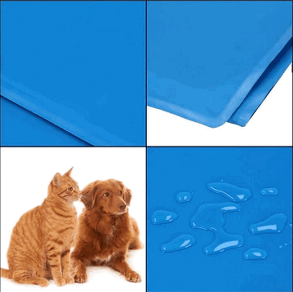 Covoras de racire cu gel, pentru caini si pisici, impermeabil, albastru, 40x30 cm [3]