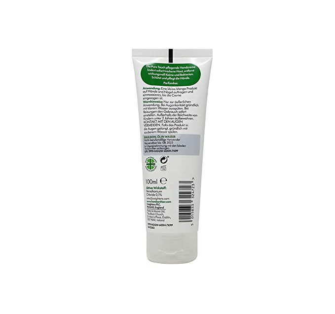 Crema de maini, amelioreaza instantaneu pielea uscata, indeparteaza eficient germenii si bacteriile, protejeaza si hraneste mainile, Pure Touch, 100 ml [2]