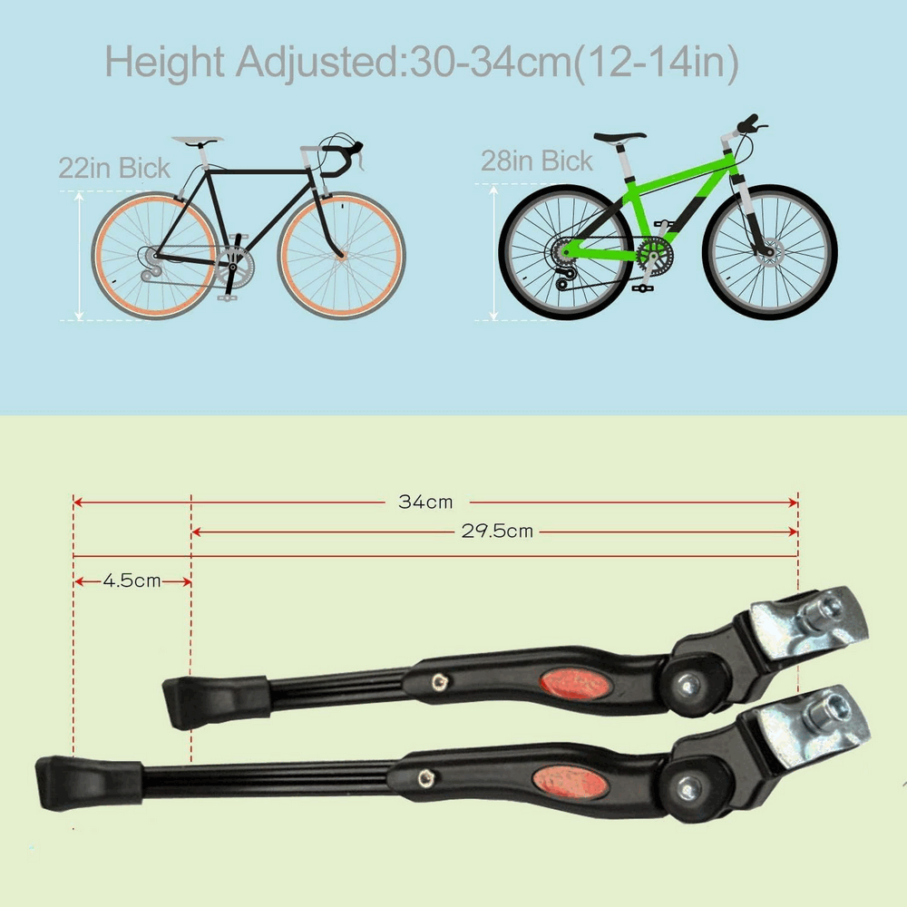 Cric bicicleta, reglabil, antiderapant, 30-34cm, pentru biciclete 22-28 inch, negru [6]