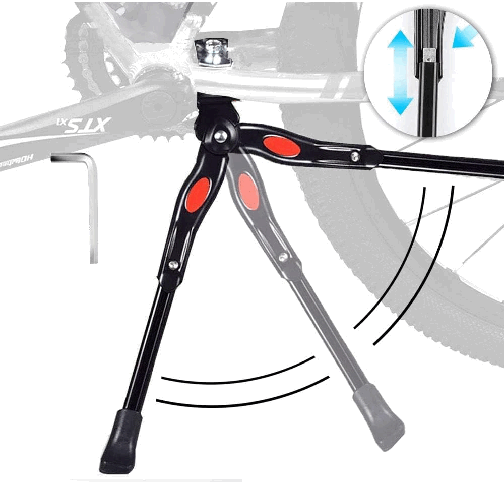 Cric bicicleta, reglabil, antiderapant, 30-34cm, pentru biciclete 22-28 inch, negru [3]
