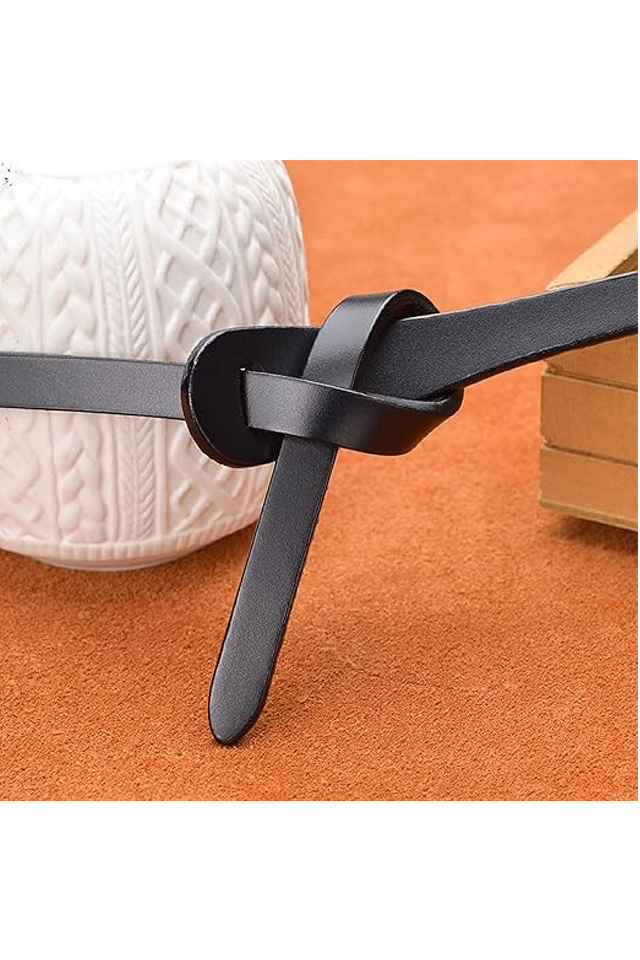 Cureaua decorativă pentru femei, subțire, pentru rochii, cu nod decorativ, mărime 110 cm, culoare maro inchis [2]