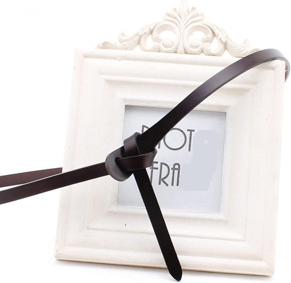 Cureaua decorativă pentru femei, subțire, pentru rochii, cu nod decorativ, mărime 110 cm, culoare maro inchis [3]